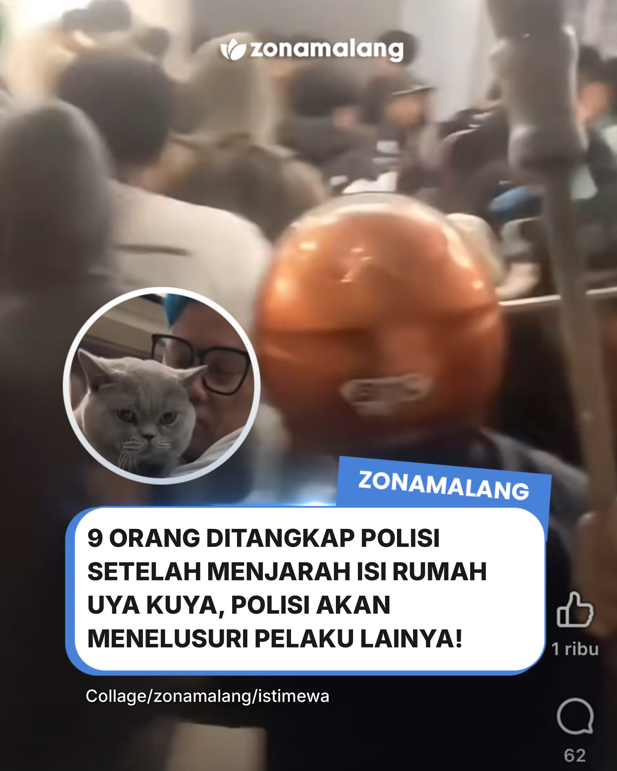 9 Terduga Pelaku Penyerbuan dan Penjarahan Rumah Uya Kuya Ditangkap Polisi