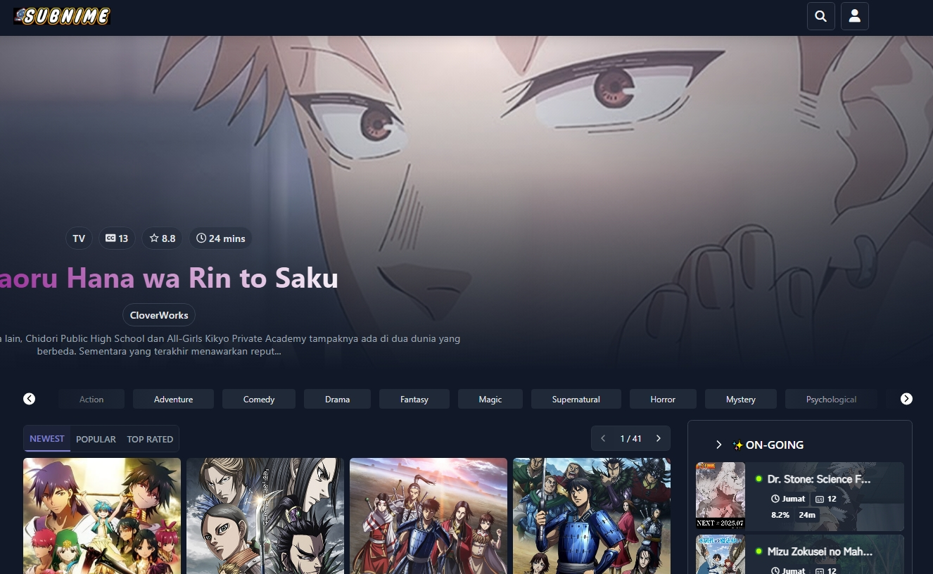 Butuh Tempat Nonton Anime Sub Indo Terlengkap Kualitas HD? Subnime Bisa Jadi Pilihan!