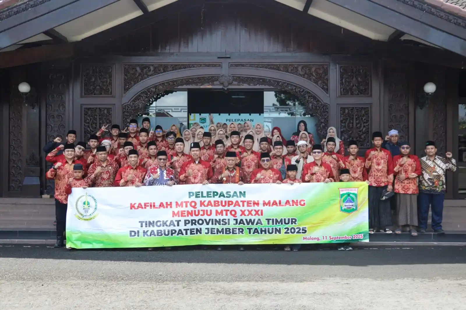 Bupati Malang Melepas 68 Anggota Kafilah MTQ Malang untuk Mengikuti MTQ Tingkat Provinsi Jawa Timur XXXI di Jember