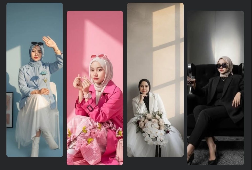 Daftar Prompt Gemini AI untuk Edit Foto Studio Keren Hijab Style Viral di TikTok