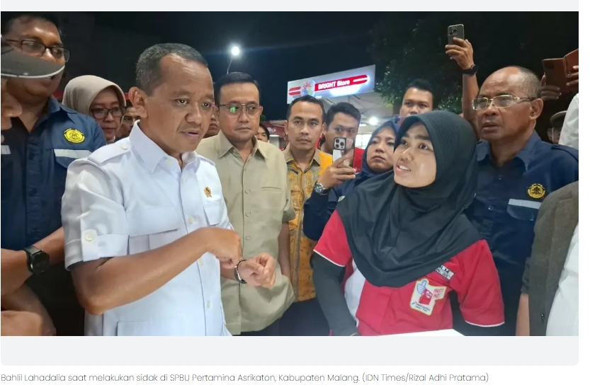 Bahlil Sidak SPBU di Pakis Kabupaten Malang, Cek Kualitas Pertalite dan Siapkan Rapat Evaluasi di Jakarta Usai Viral Motor Mbrebet!