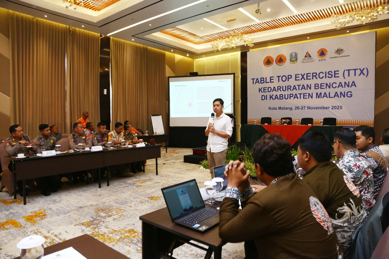 TTX SIAP SIAGA di Malang: Gladi Ruang Perkuat Kesiapsiagaan Bencana Antar-Sektor