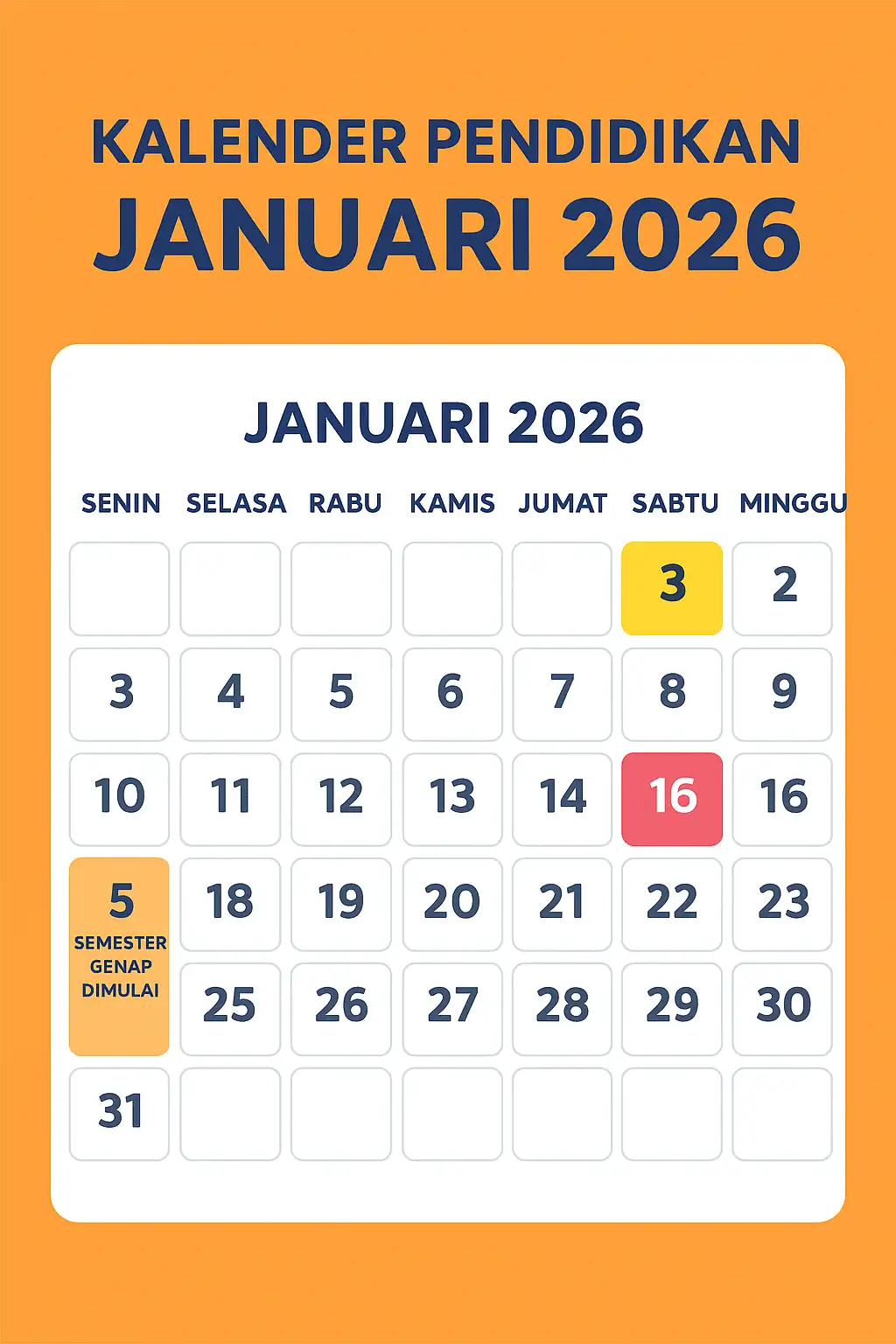Jadwal Libur Sekolah Nasional 2026 Berakhir 3 Januari, Siswa Masuk Lagi Kapan?