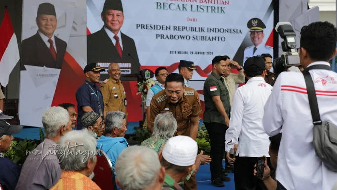 Kehadiran Becak Listrik dari Presiden Prabowo di Kota Malang, Wali Kota Wahyu: Jadi Transportasi Ramah Lingkungan