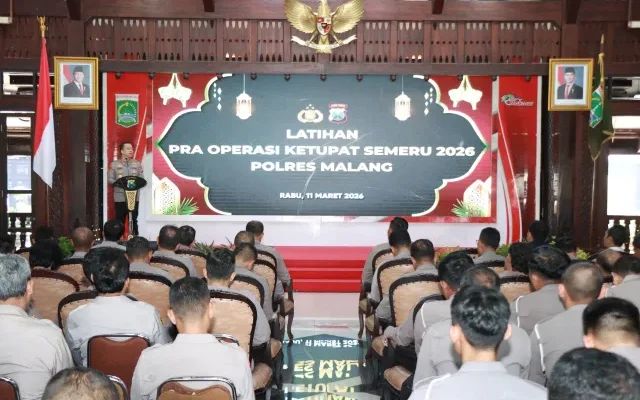 Polres Malang Gelar Latpraops Operasi Ketupat Semeru 2026 - Zona Malang
