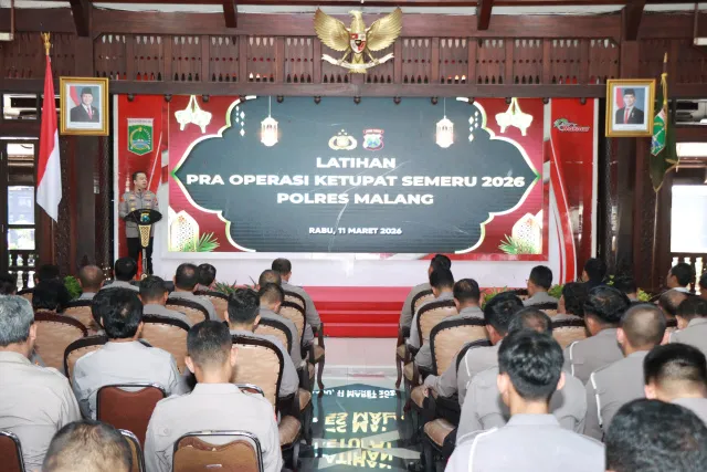 Polres Malang Gelar Latpraops Operasi Ketupat Semeru 2026