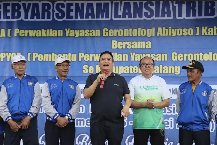 Hadiri Senam di Yayasan Gerontologi Abiyoso Pakis, Sekda Malang: Lansia Bukan Beban, Tapi Aset Berharga Bangsa