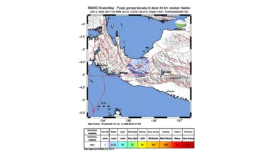 Nabire Diguncang Gempa M 4,0, BMKG Imbau Warga Tetap Waspada