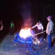 Polisi Bongkar dan Bakar Arena Sabung Ayam di Tengah Perkebunan Singosari Malang