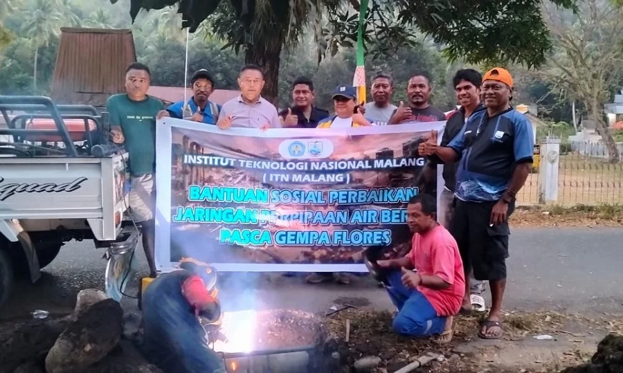 ITN Malang Kirim Bantuan Air Bersih untuk Warga Terdampak Gempa Flores