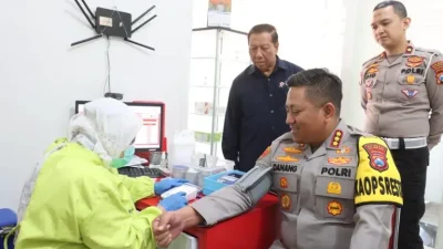 Stok Darah Jadi Perhatian, 50 Personel Polresta Malang Kota Ikut Donor Massal di PMI